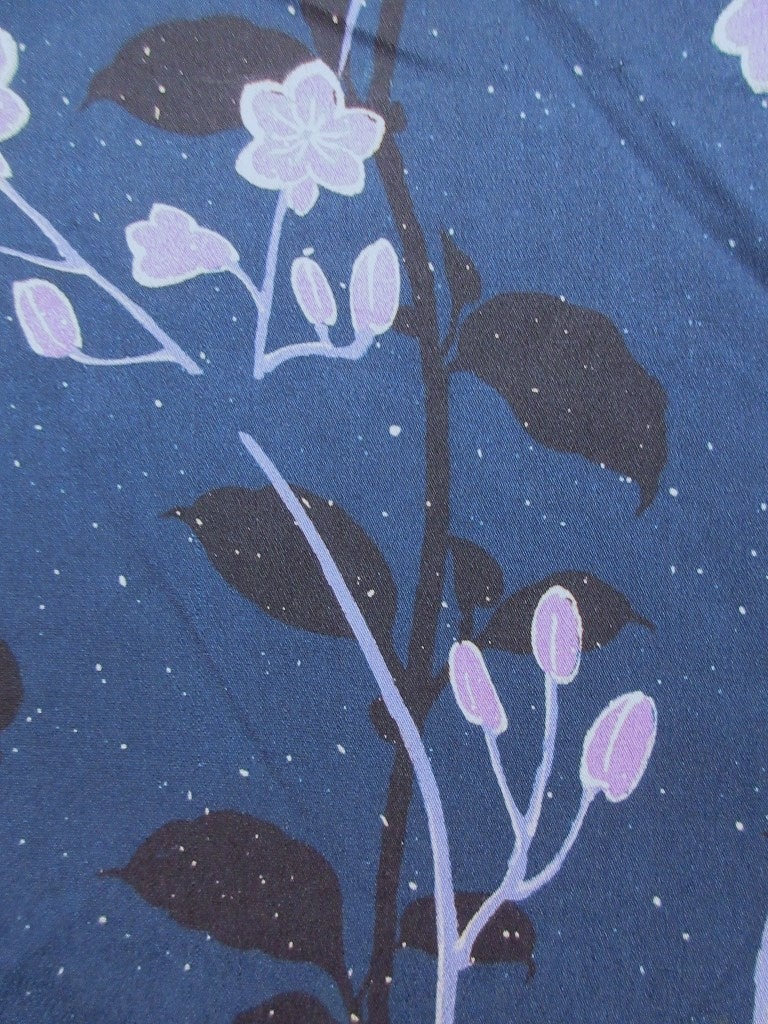 Haori Jacket Vintage(1920-1950) Midnight Blue Flower #132 Haori Jacket Vintage(1920-1950) Midnight Blue Flower #132