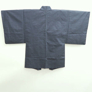 Men's Haori Vintage(1950-1980) Blue Black Landscape Silk #9389G1