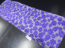 Load image into Gallery viewer, MKF#49 Silk Kimono Fabric Vintage(1920-1950) Meisen Flower Purple 43.3x11.8in(110x30cm)
