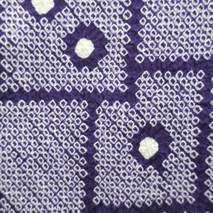 Haori Jacket Vintage(1950-1980) Purple Shibori Cards Silk #9174D5
