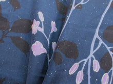 Load image into Gallery viewer, Haori Jacket Vintage(1920-1950) Midnight Blue Flower #132
