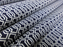 Load image into Gallery viewer, Cotton Bolt Fabric Vintage(1950-1980) Chain White Navy 472.4x13.8in(1200x35cm) BB9072Y3
