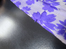 Load image into Gallery viewer, MKF#49 Silk Kimono Fabric Vintage(1920-1950) Meisen Flower Purple 43.3x11.8in(110x30cm)

