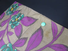 Load image into Gallery viewer, MKF#206 Silk Kimono Fabric Vintage(1920-1950) Meisen Flower Gray 53.1x13.8in(135x35cm)
