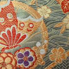 Load image into Gallery viewer, Fukuro Obi Vintage(1950-1980) Gold Phoenix Butterfly Silk BB188V1
