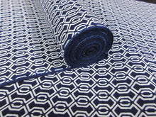 Load image into Gallery viewer, Cotton Bolt Fabric Vintage(1950-1980) Chain White Navy 472.4x13.8in(1200x35cm) BB9072Y3
