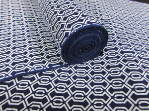 Cotton Bolt Fabric Vintage(1950-1980) Chain White Navy 472.4x13.8in(1200x35cm) BB9072Y3