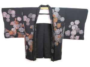 Haori Jacket Vintage(1950-1980) Black Chrysanthemum #133