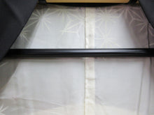 Load image into Gallery viewer, Haori Jacket Vintage(1950-1980) Black Bellflower Tsuzumi Silk #7644J1
