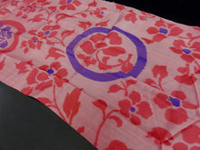 Load image into Gallery viewer, KK729A6 Silk Kimono Fabric Vintage(1920-1950) Meisen Peal Pink 82.7x11.8in(210x30cm)
