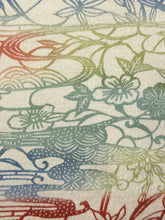 Load image into Gallery viewer, Haori Jacket Vintage(1950-1980) Cream white Maple Leaf Camellia Silk #7616H4
