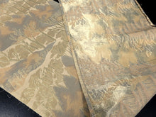 Load image into Gallery viewer, BB8252AB Silk Obi Fabric Vintage(1950-1980) Landscape Gold 96.9x11.8in(246x30cm)
