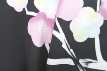Load image into Gallery viewer, Haori Jacket Vintage(1950-1980) Black Plum blossom Branch Silk #8369D1
