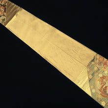 Load image into Gallery viewer, Fukuro Obi Vintage(1950-1980) Gold Phoenix Butterfly Silk BB188V1
