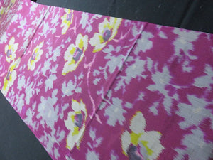 BCF#2822 Silk Kimono Fabric Vintage(1920-1950) Meisen Purple 150cm (59.1in)