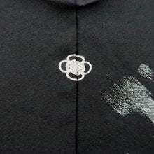 Load image into Gallery viewer, Haori Jacket Vintage(1950-1980) Black Silver Gold Abstract art Silk #9571H3
