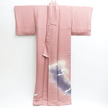 Load image into Gallery viewer, Kimono Pink Hand painted Crane Birds Silk #9088D3
