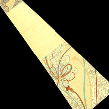 Load image into Gallery viewer, Fukuro Obi Gold Silver Kusudama Butterfly Flower Silk BB213V3
