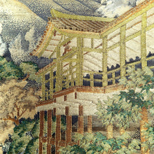 Load image into Gallery viewer, Fukuro Obi Vintage(1950-1980) Gold Kiyomizu Temple Kyoto Landscape Silk BB228V3
