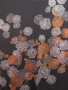 Haori Jacket Vintage(1950-1980) Black Chrysanthemum #133