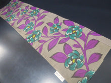 Load image into Gallery viewer, MKF#207 Silk Kimono Fabric Vintage(1920-1950) Meisen Flower Gray 56.3x13.4in(143x34cm)
