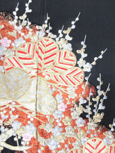 Load image into Gallery viewer, BCF#2919 Silk Tomesode Fabric Vintage(1950-1980) Embroidery Plum blossom Branch 41.3x13.8in(105x35cm)
