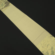 Load image into Gallery viewer, Fukuro Obi Gold Green Bamboo Landscape Silk BB242V4
