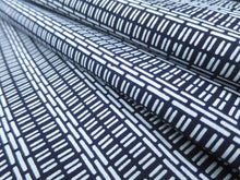 Load image into Gallery viewer, Cotton Bolt Fabric Vintage(1950-1980) Navy White 472.4x14.6in(1200x37cm) BB9051Y2
