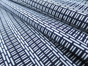 Cotton Bolt Fabric Vintage(1950-1980) Navy White 472.4x14.6in(1200x37cm) BB9051Y2