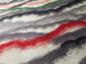 MBFd#48A Silk Kimono Fabric Vintage(1920-1950) Meisen Off whilte 43.3x12.2in(110x31cm)