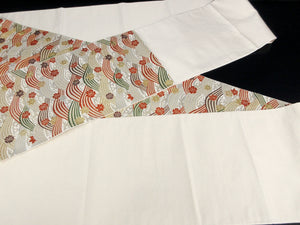 Fukuro Obi Gold White Wave Silk BB136W9