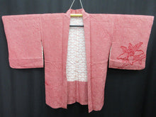 Load image into Gallery viewer, Haori Jacket Vintage(1950-1980) Red Full Shibori Branch Silk #7870L4
