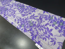 Load image into Gallery viewer, MBFd#49B Silk Kimono Fabric Vintage(1920-1950) Meisen Gray Purple 49.6x13.0in(126x33cm)
