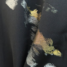 Load image into Gallery viewer, Haori Jacket Vintage(1950-1980) Black Silver Gold Abstract art Silk #9571H3
