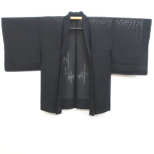 Load image into Gallery viewer, Haori Jacket Vintage(1950-1980) Black See-Through Bamboo Silk #9030D1
