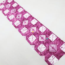 Load image into Gallery viewer, KK1124B3 Cotton Kimono Fabric Vintage(1950-1980) Shibori Magenta 61.8x13.0in(157x33cm)
