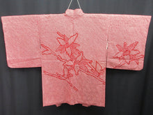 Load image into Gallery viewer, Haori Jacket Vintage(1950-1980) Red Full Shibori Branch Silk #7870L4
