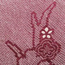 Load image into Gallery viewer, Haori Jacket Vintage(1950-1980) Magenta Full Shibori Plum blossom Silk #9440G3
