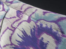 Load image into Gallery viewer, MKF#140 Silk Kimono Fabric Vintage(1920-1950) Meisen Flower Purple 45.3x12.6in(115x32cm)
