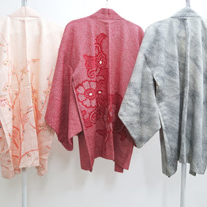Bundle 12pcs Silk Vintage Full Shibori Haori Wholesale Bulk Free Shipping #439