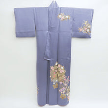 Load image into Gallery viewer, Kimono Pale Purple Gold Bellflower Tall Silk #9321F2
