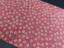 Load image into Gallery viewer, FF2620A Silk Kimono Fabric Vintage(1950-1980) Plum Blossom Reddish Pink 39.0x12.2in(99x31cm)
