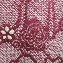 Load image into Gallery viewer, Haori Jacket Vintage(1950-1980) Magenta Full Shibori Plum blossom Silk #9440G3
