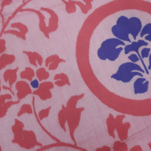 Load image into Gallery viewer, KK1100B3 Silk Kimono Fabric Vintage(1920-1950) Flower Meisen Red 57.1x11.8in(145x30cm)
