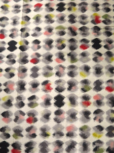 MBFd#50B Silk Kimono Fabric Vintage(1920-1950) Meisen Cream white 59.1x13.4in(150x34cm)