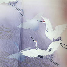 Load image into Gallery viewer, Kimono Pink Hand painted Crane Birds Silk #9088D3
