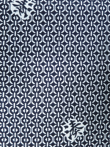 Cotton Bolt Fabric Vintage(1950-1980) Navy White 472.4x13.8in(1200x35cm) BB9052Y3