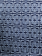 Load image into Gallery viewer, Cotton Bolt Fabric Vintage(1950-1980) Lattice Navy White 472.4x14.6in(1200x37cm) BB9023Y2
