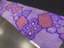 Load image into Gallery viewer, MBFd#51A Silk Kimono Fabric Vintage(1920-1950) Shibori Purple 59.1x14.2in(150x36cm)
