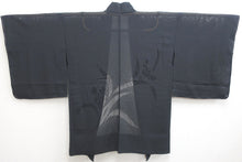 Load image into Gallery viewer, Haori Jacket Vintage(1950-1980) Black See-Through Flower Silk #8762A1
